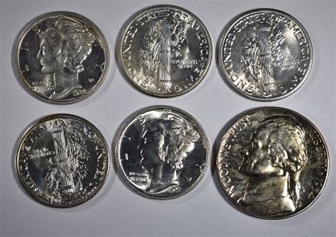 GEM BU MERCURY DIMES: