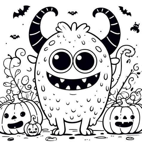 Happy Halloween Monster coloring page - Download, Print or Color Online ...