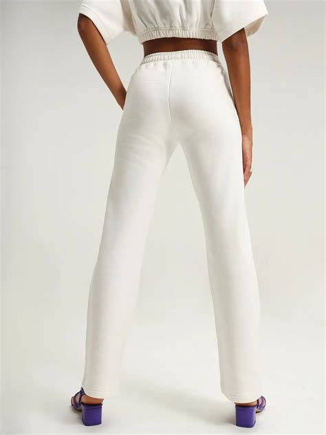 Arctic White Straight Leg Slit Joggers - CAVA athleisure – CAVA ...