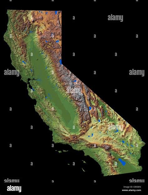 Sierra Nevada Mountains California Map