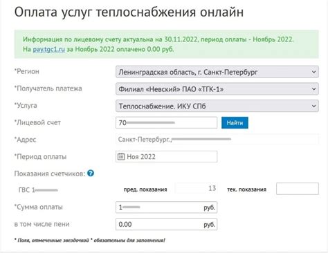 ТГК-1 личный кабинет в Петербурге и оплата без регистрации