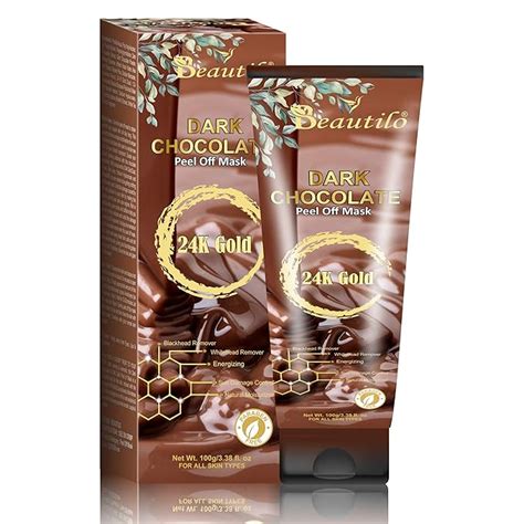 Buy Beautilo Dark Chocolate Peel Off Mask | with 24k Gold & Hyaluronic ...