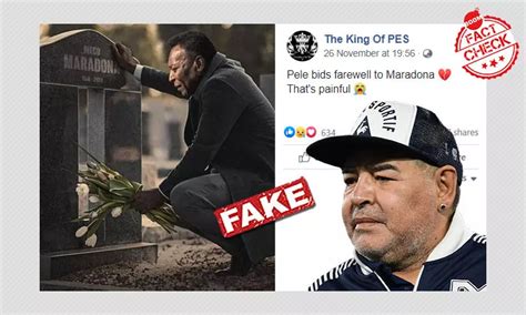 Photo Showing Pele Crying At Maradona's Grave Is Morphed And Fake | BOOM