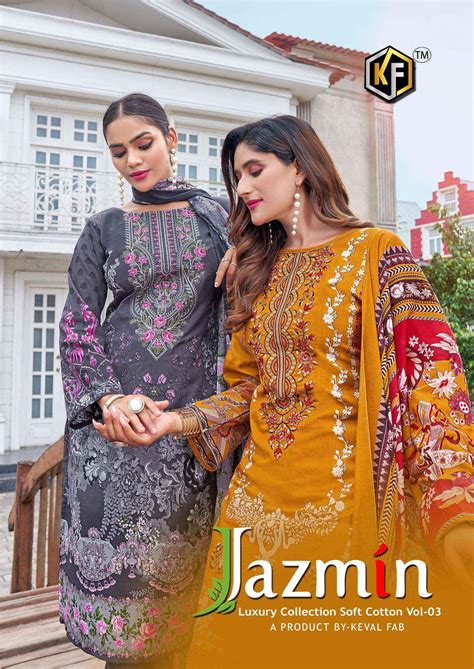KEVAL FAB JAZMIN VOL 3 COTTON DIGITAL PRINTS WITH WORK SUIT