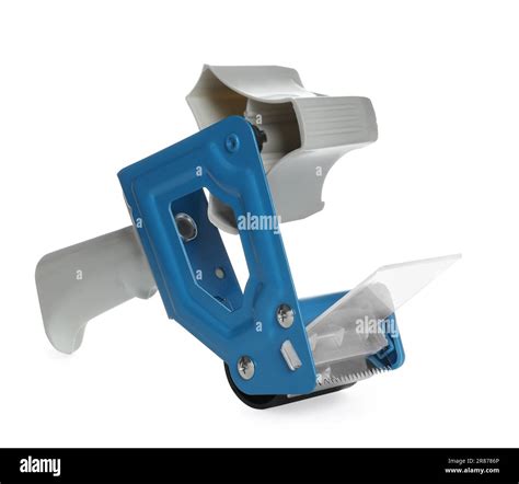 One handheld tape dispenser isolated on white Stock Photo - Alamy