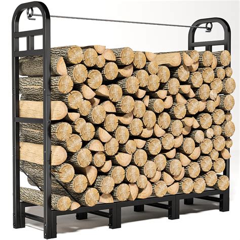 Buy GREENER 4x4FT Firewood Rack Outdoor - Heavy Duty Wood Racks Outdoor ...