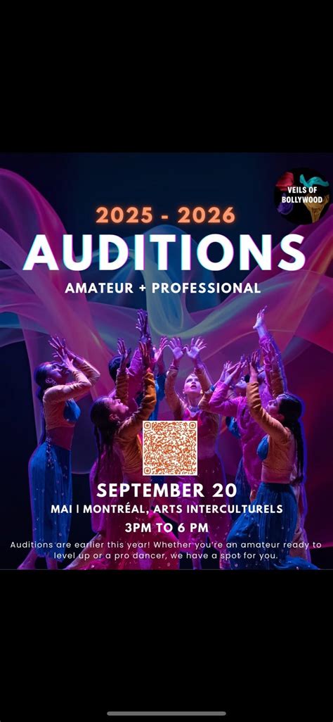 Dance Auditions 2025/26 - Veils of Bollywood - COMPANY AND AMATEUR ...