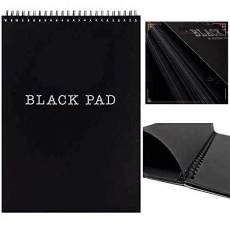 Color Bristles® 120gsm Double Sided Spiral Bound Acid Free A4 Black ...