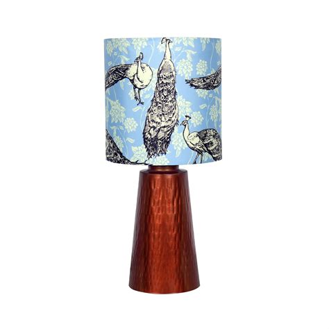 Copper Hammered Metal Cone Table Lamp Modern Contemporary Bedside Desk ...