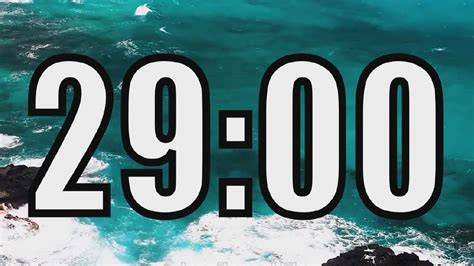 29 minute timer with Calm and Soft Music and sea in the background ...