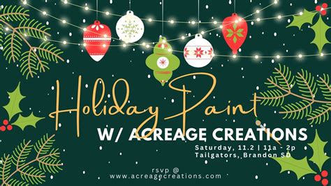 11.2 - Tailgators Holiday Door Hanger Paint Party w/ AC, Tailgators ...