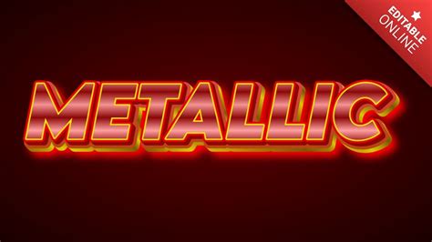 Image result for Metallic Text