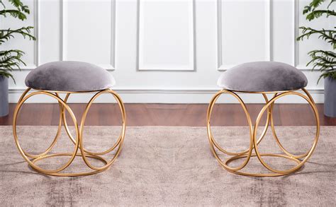 nestroots Ottoman Stool for Living Room Set of 2 Stool for Sitting ...