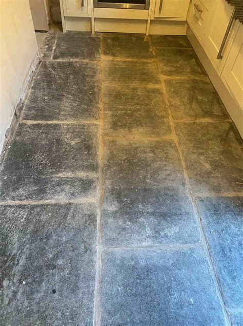 Tired 200 Year Old Black Slate Floor Restored at Ullswater Miners ...