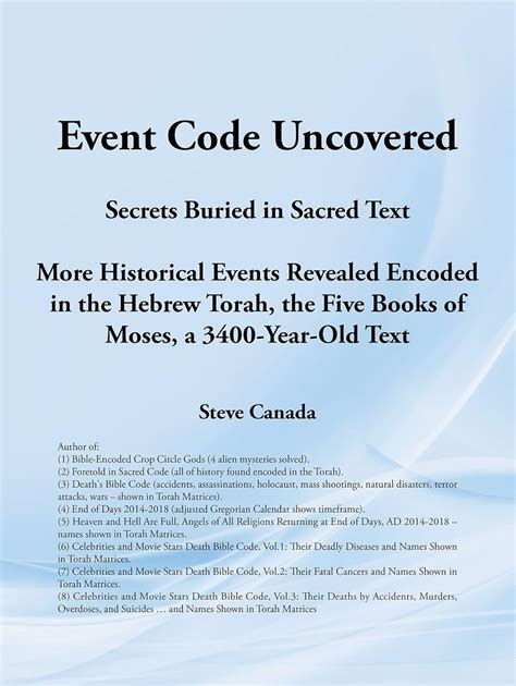 Event Code Uncovered: Secrets Buried in Sacred Text eBook : Canada ...