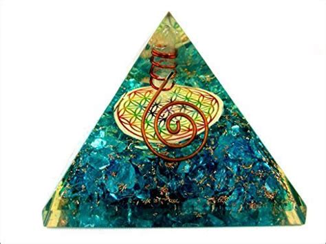 Jet Blue Onyx Flower of Life Orgone Pyramid Free Booklet Jet ...