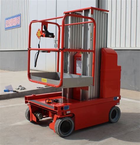 Amwp7.5-2100 7.5m 9.5m Lifting Height Electric Self-Driving Cherry Picker Manlift Double Mast ...