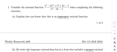 Image result for What Is a Improper Rational Function