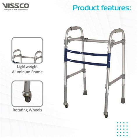 VISSCO Duramax Aluminium Small Rotating Wheel Walker With Light Weight ...