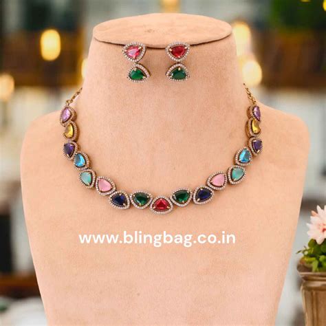 Multicolor Friederike Victorian Jewellery Set - New Arrival – Bling Bag