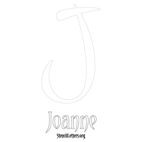 Joanne Free Printable Name Stencils with 6 Unique Typography Styles and ...