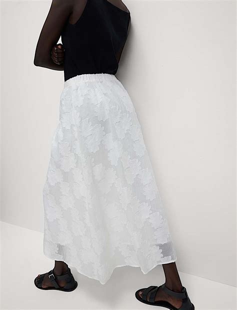 Buy Jacquard Midi Circle Skirt at Marks & Spencer