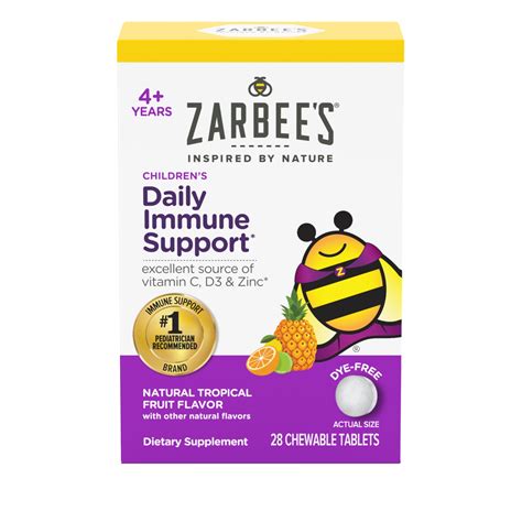 Amazon.com: Zarbee's Kids Immune Support, Vitamin C, D & Zinc Daily ...
