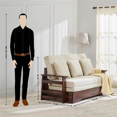 Buy Helios Basil Fabric 3-Seater Sofa Bed - Beige from Helios by Home ...