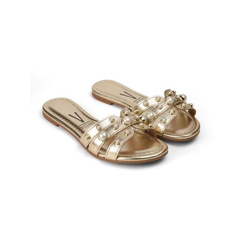 Buy Vizzano Women Multi Strap Flats Gold Online