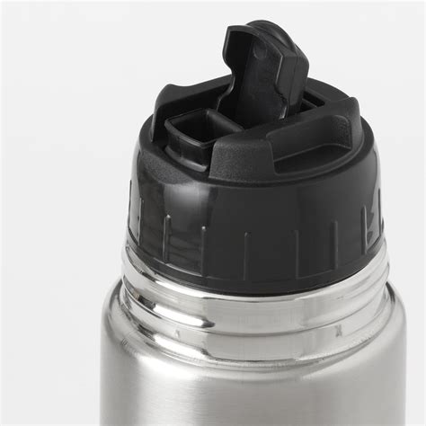 PINCETTFISK steel vacuum flask, silver-colour, 0.5 l (17 oz) - IKEA