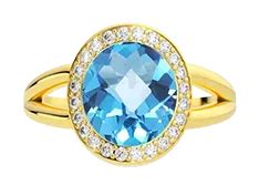 Buy Blue Topaz Rings at Best Price | GemsRoot