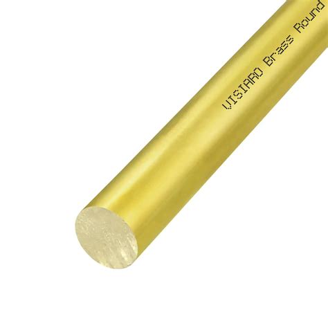 Visiaro Hard Brass Round Bar Rod, 1ft, Outer Dia 10 mm, Pack of 1 ...