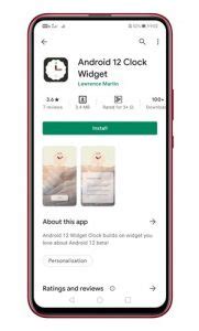 Image result for Android 12 Clock Widget