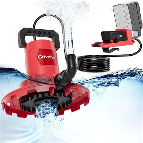 Crivnhar Water Pump for Milwaukee M18 18V Battery, 1/6 HP Sump Pump ...
