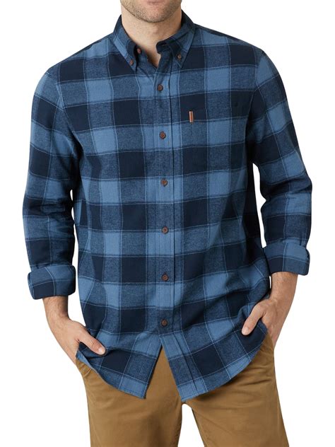 Chaps Men's Long Sleeve Performance Flannel Shirt Big & Tall Plaid ...