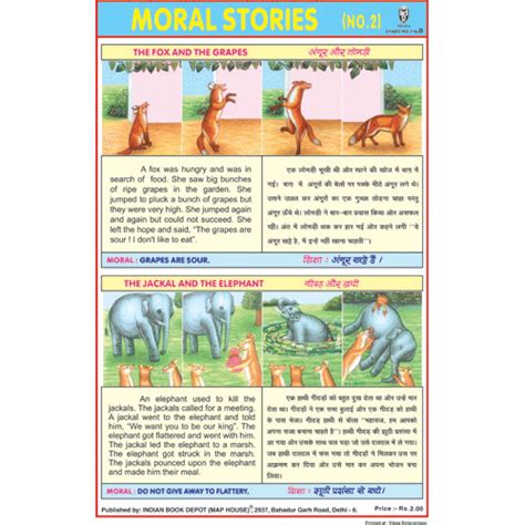 MORAL STORIES CHART NO.2 B CHART SIZE 12X18 (INCHS) 300GSM ARTCARD