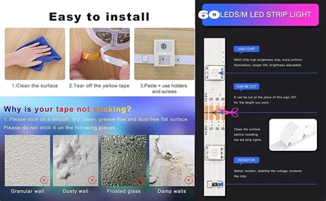 Buy SaiEllin 12 Ft. USB 5V 5050 RGB LED With REMOTE Flexible Strip ...