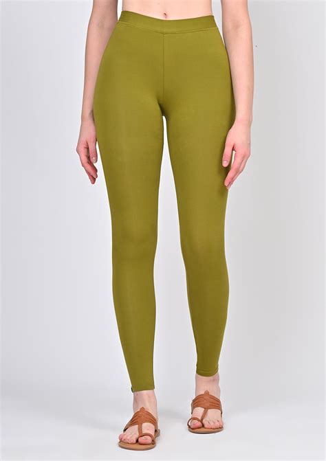 IP Womens Dk.Olive Ankle Leggings – Indian Princess