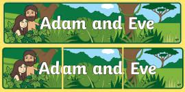 Adam and Eve Banner | Old Testament Resources | Twinkl USA