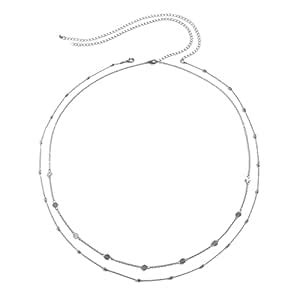 Buy Aaishwarya Set Of 2, Silver-Toned Dual Strand Waist Chain For Women ...