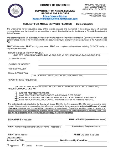Fillable Online Records Request Form and Instruction Sheet. Records ...