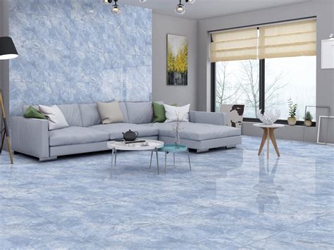 Buy 600x1200 Super Gloss Blue Marble Stone LT Floor and Wall Tiles ...