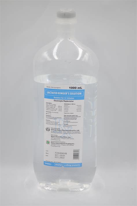 LACTATED RINGER’S SOLUTION for I.V. Infusion | Sahar Pharma