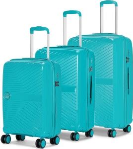NASHER MILES Bruges Hard-Sided Polypropylene Luggage Set of 3 Teal ...