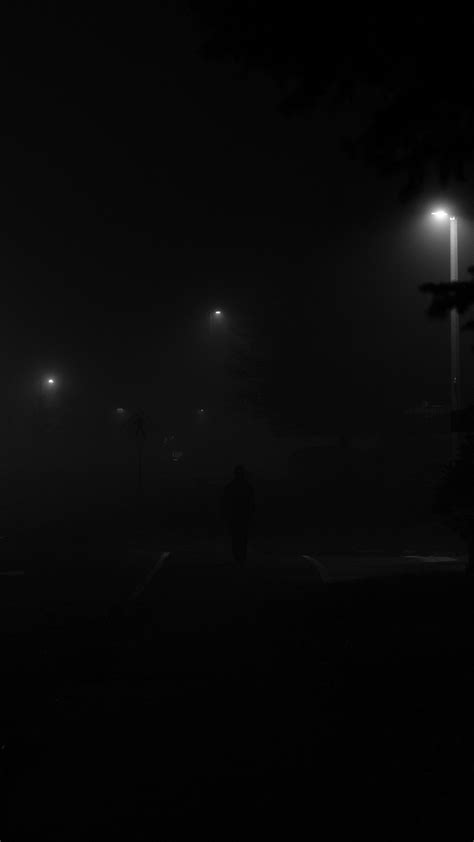 Download wallpaper 1350x2400 night, lights, silhouette, bw, black ...