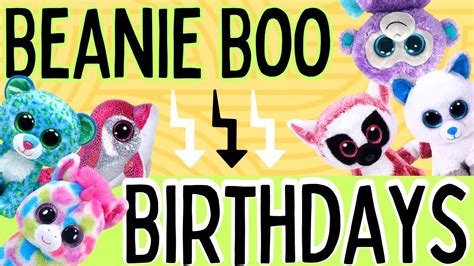 FULL Beanie Birthday Catalogue - ALL 12 Months and Names Included ...