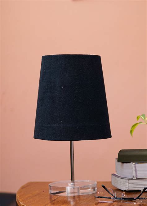 Get Celeste Table Lamp with Drum Shade - Black at ₹ 2390 | LBB Shop