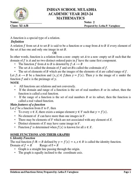 Image result for Functions Maths Notes