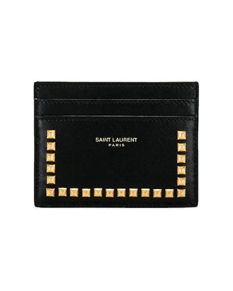 Saint Laurent Credit Card Case in Noir | FWRD