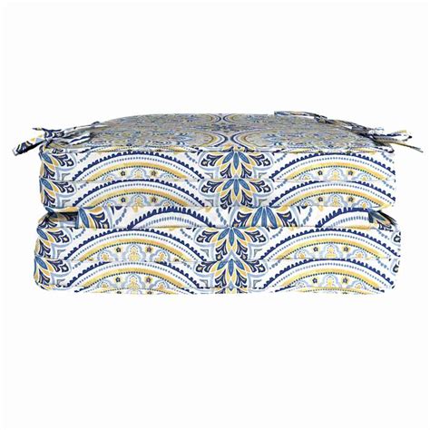 2-piece multicolor castille outdoor deep seat cushion set | At Home
